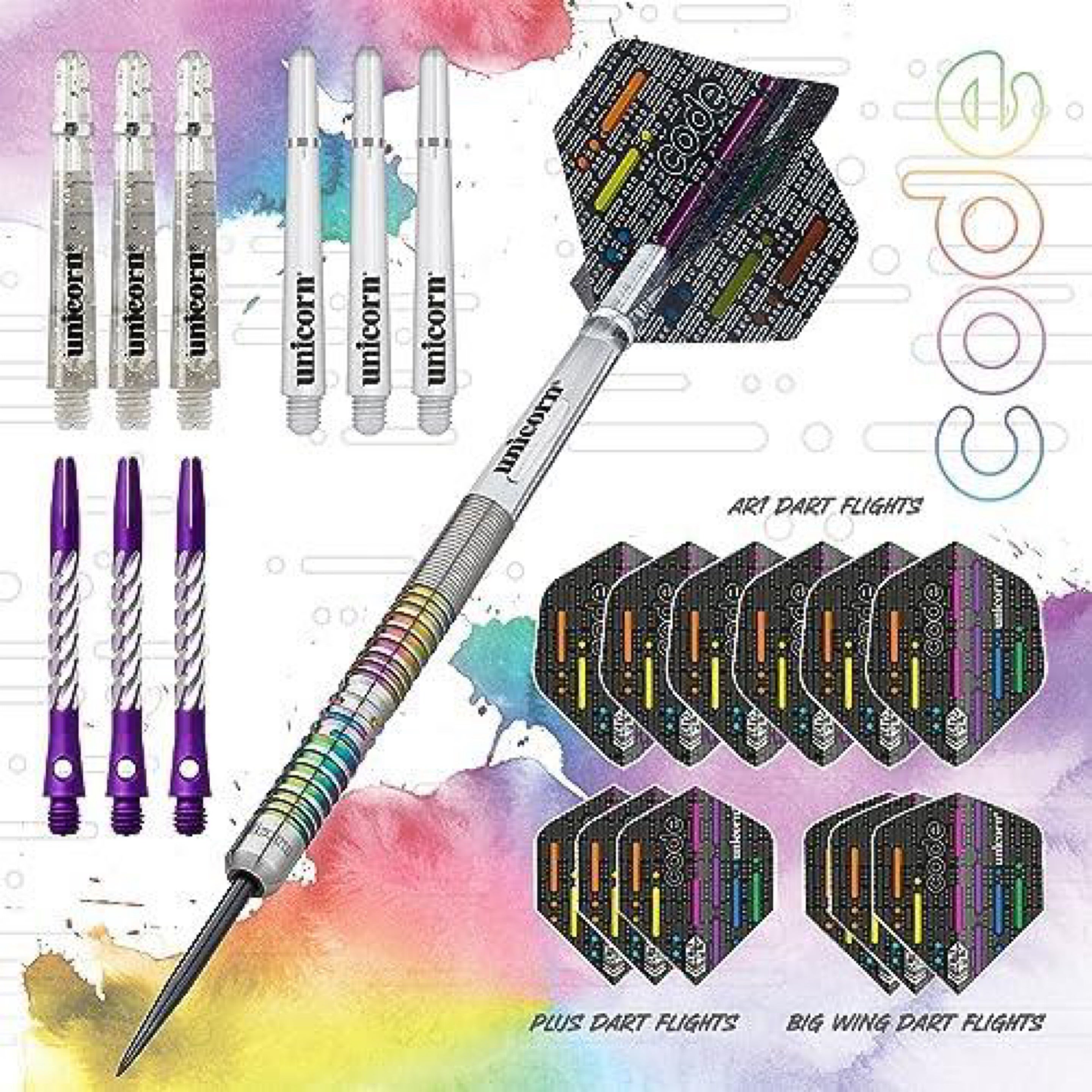 Unicorn Code James Wade 90% Tungsten Steel Tip Darts | Upstart Darts