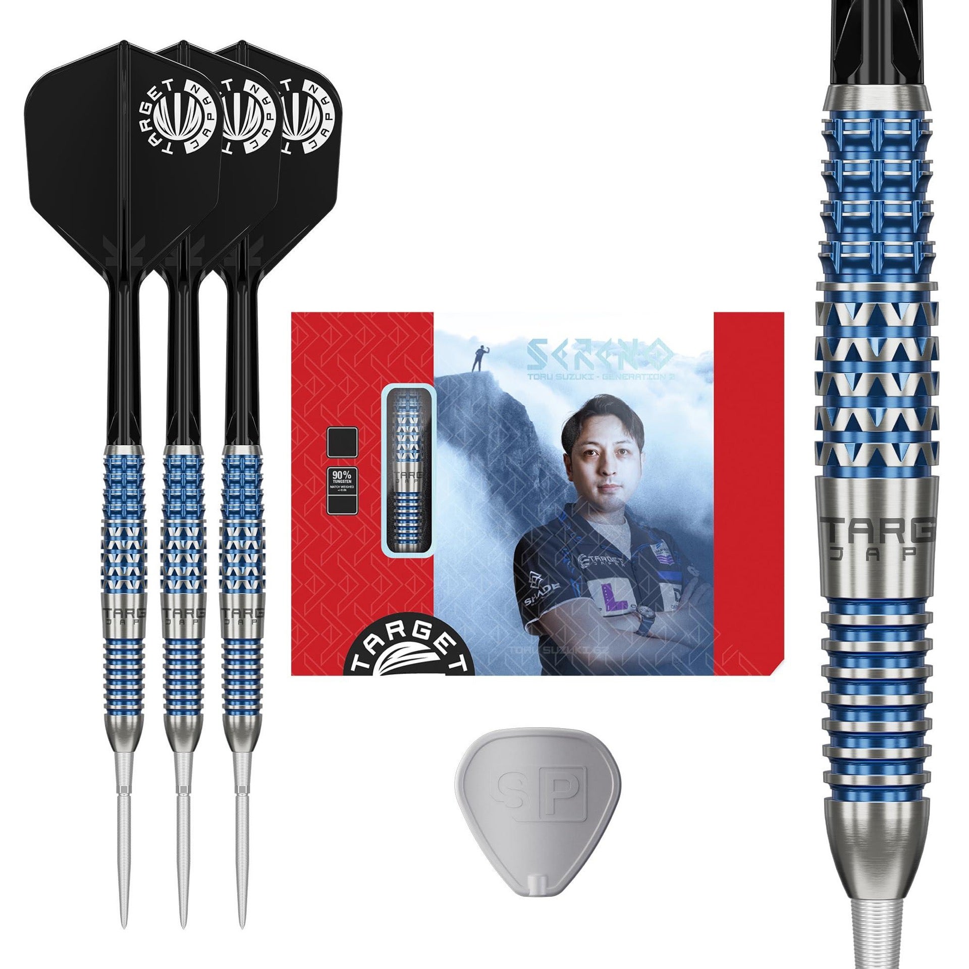 ダーツ dartsup Target Japan Sereno G2 Steel Tip Darts with Kflex, 23g | 90